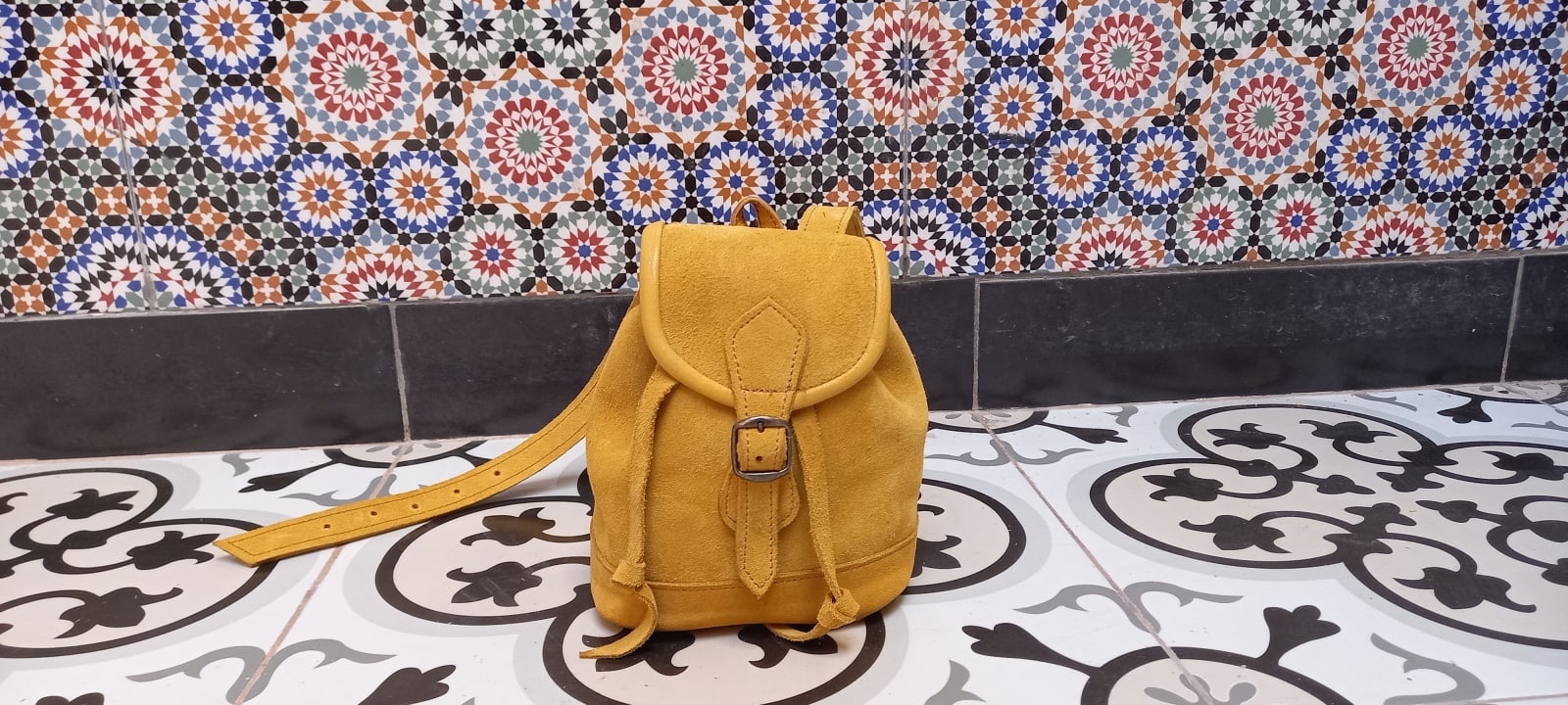   small bag leather Yellow Morocco