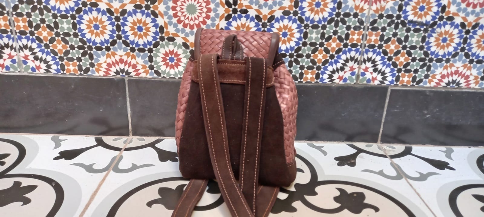   small bag leather Orange, Brown Morocco