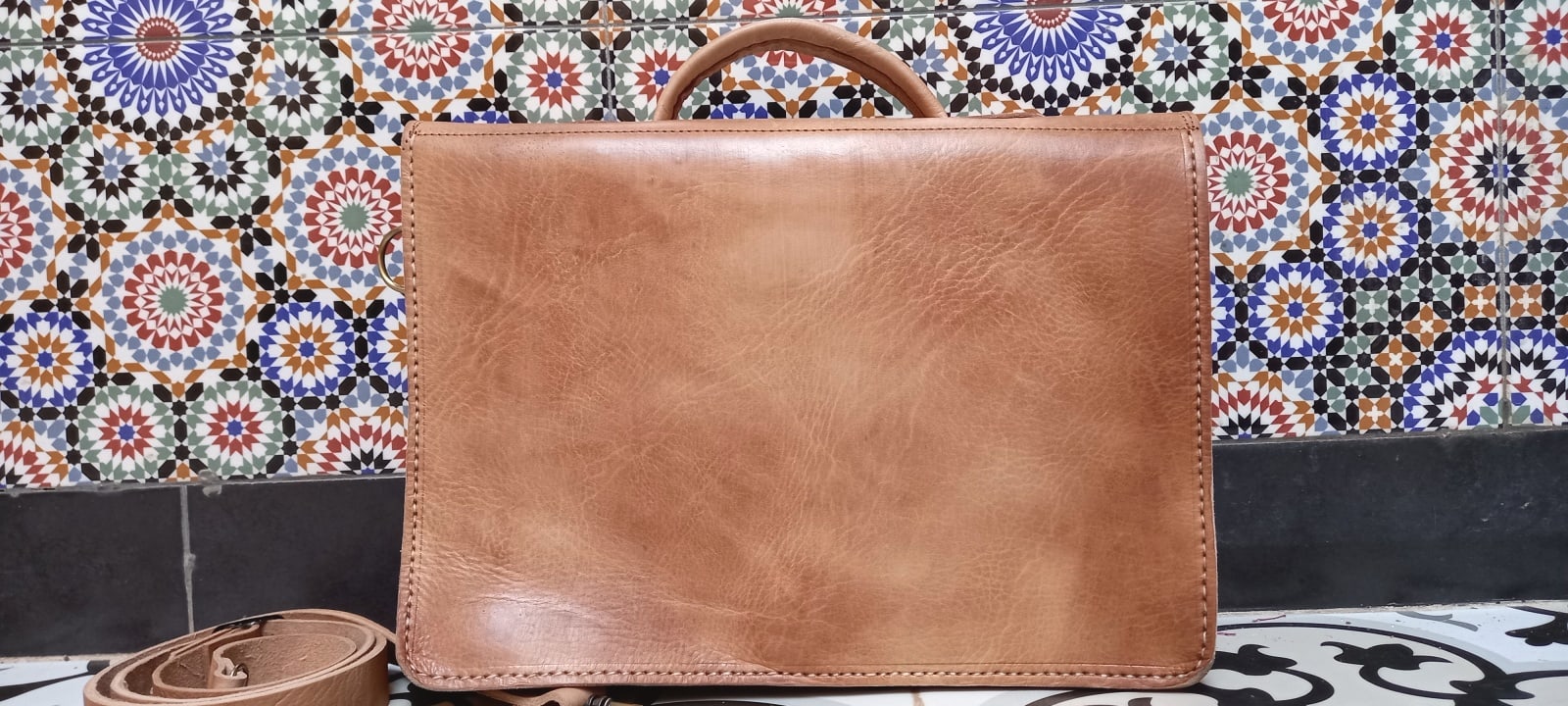  bag leather and Sabra silk White Morocco