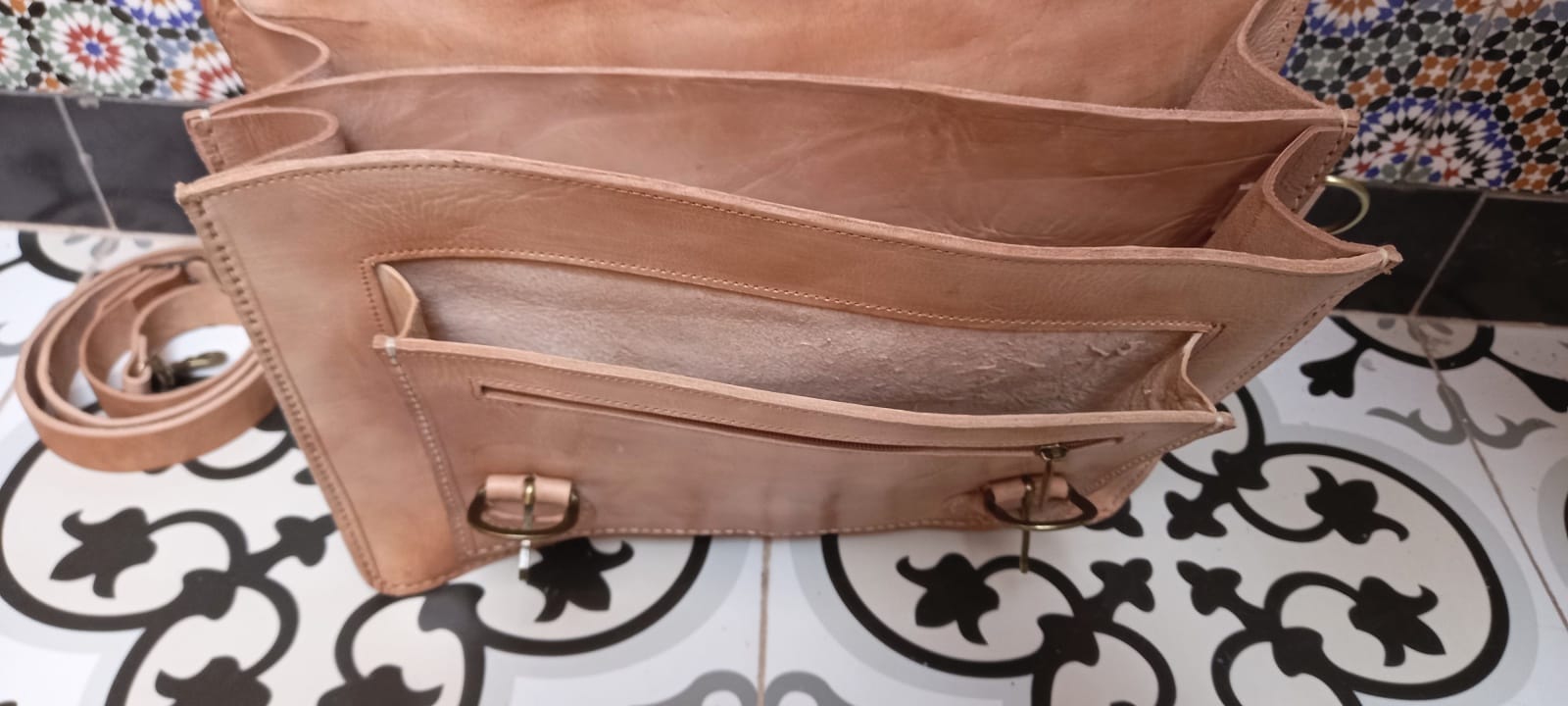 bag leather and Sabra silk White Morocco