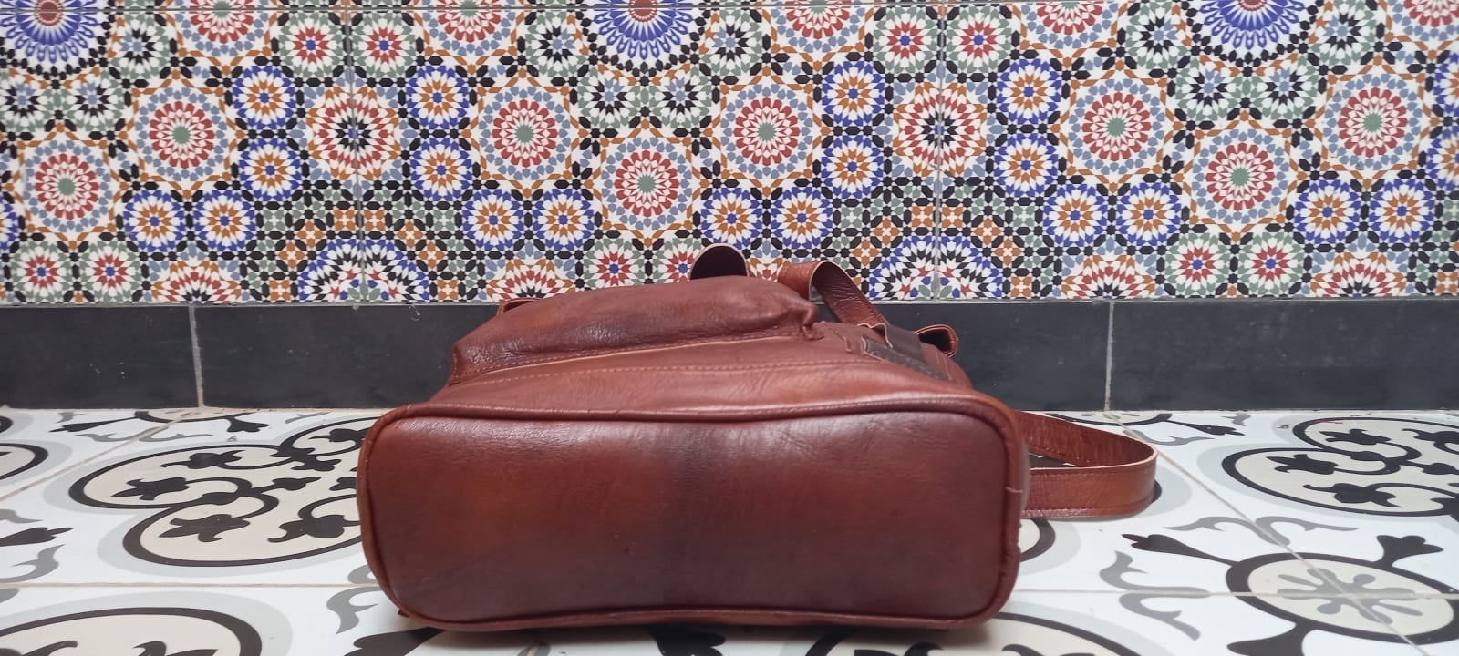  handbag leather Brown Morocco