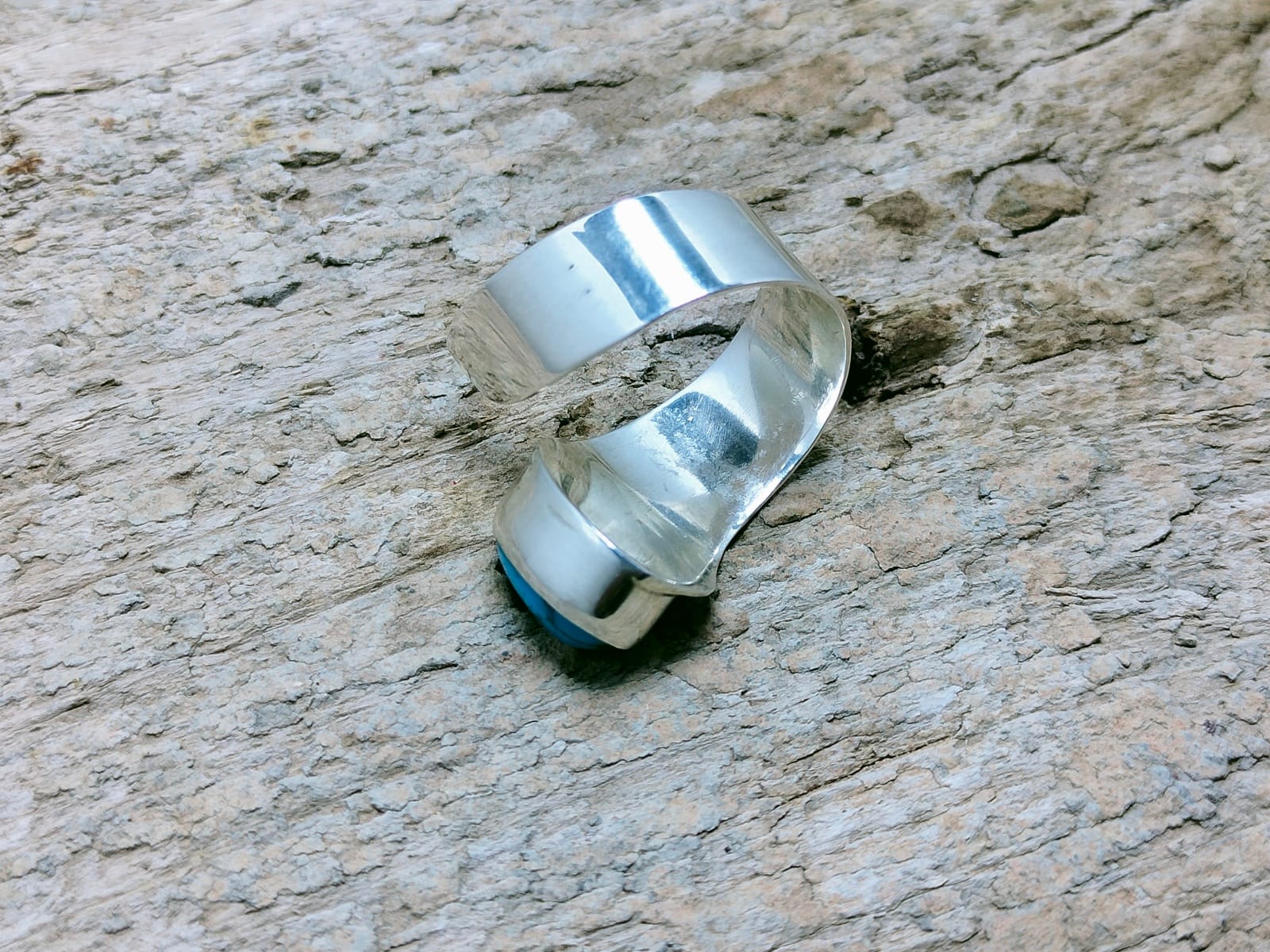  Ring 800 Tiznit Silver Light Blue, White Morocco