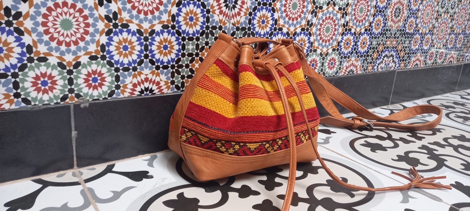  bag leather Colored Morocco