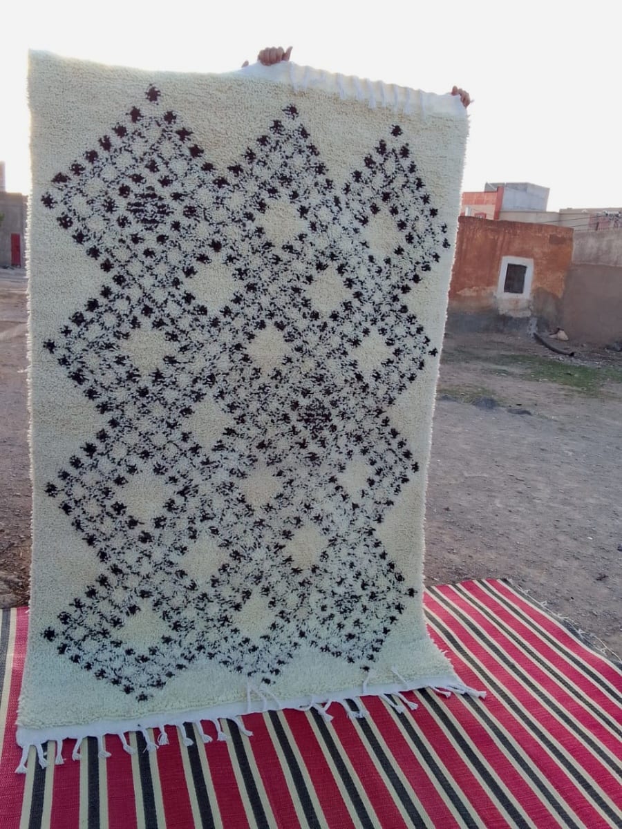  Pileknot Rug  Brown, White Morocco
