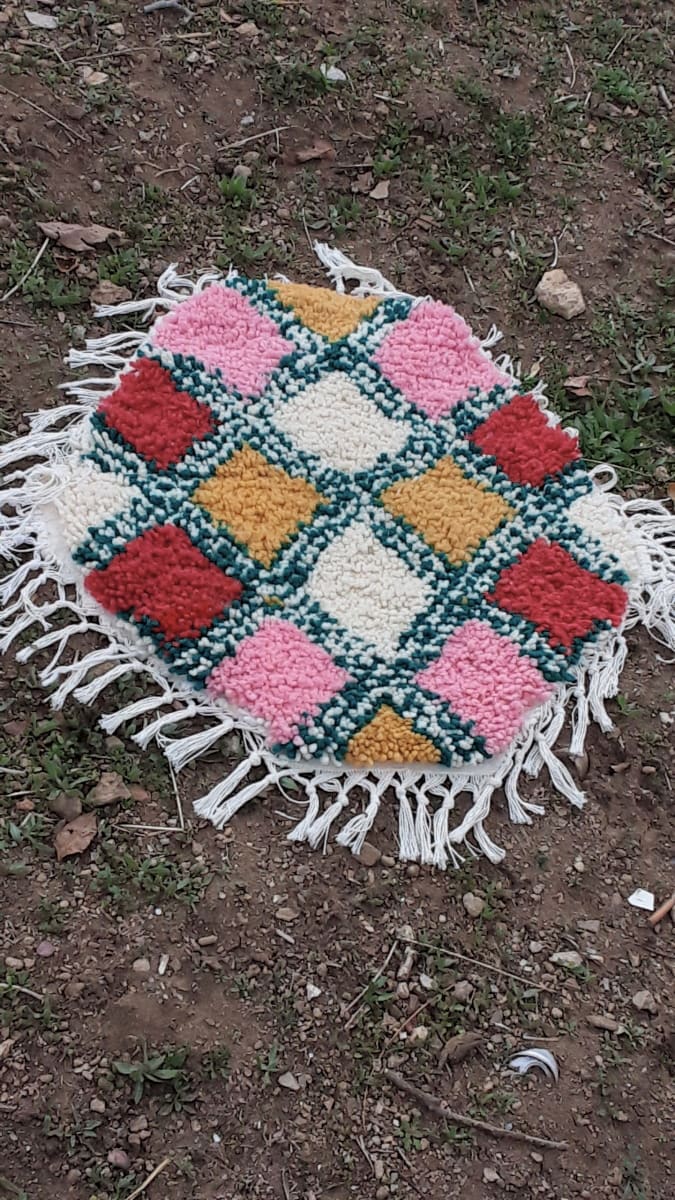  Pile Knot Rug  Colored Morocco