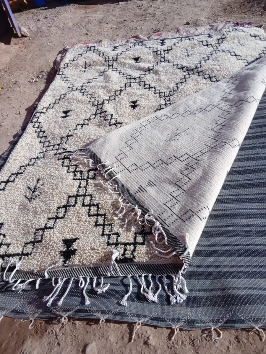  Beni Ourain Wool Black, White Morocco