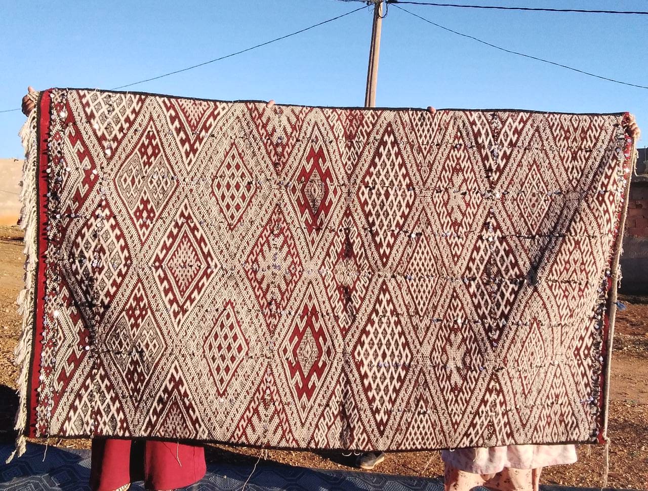  Flatweave  Red, Black Morocco