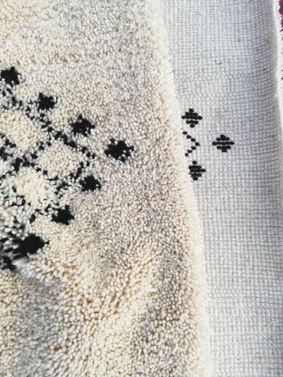  Pileknot Rug Warp Black, White Morocco