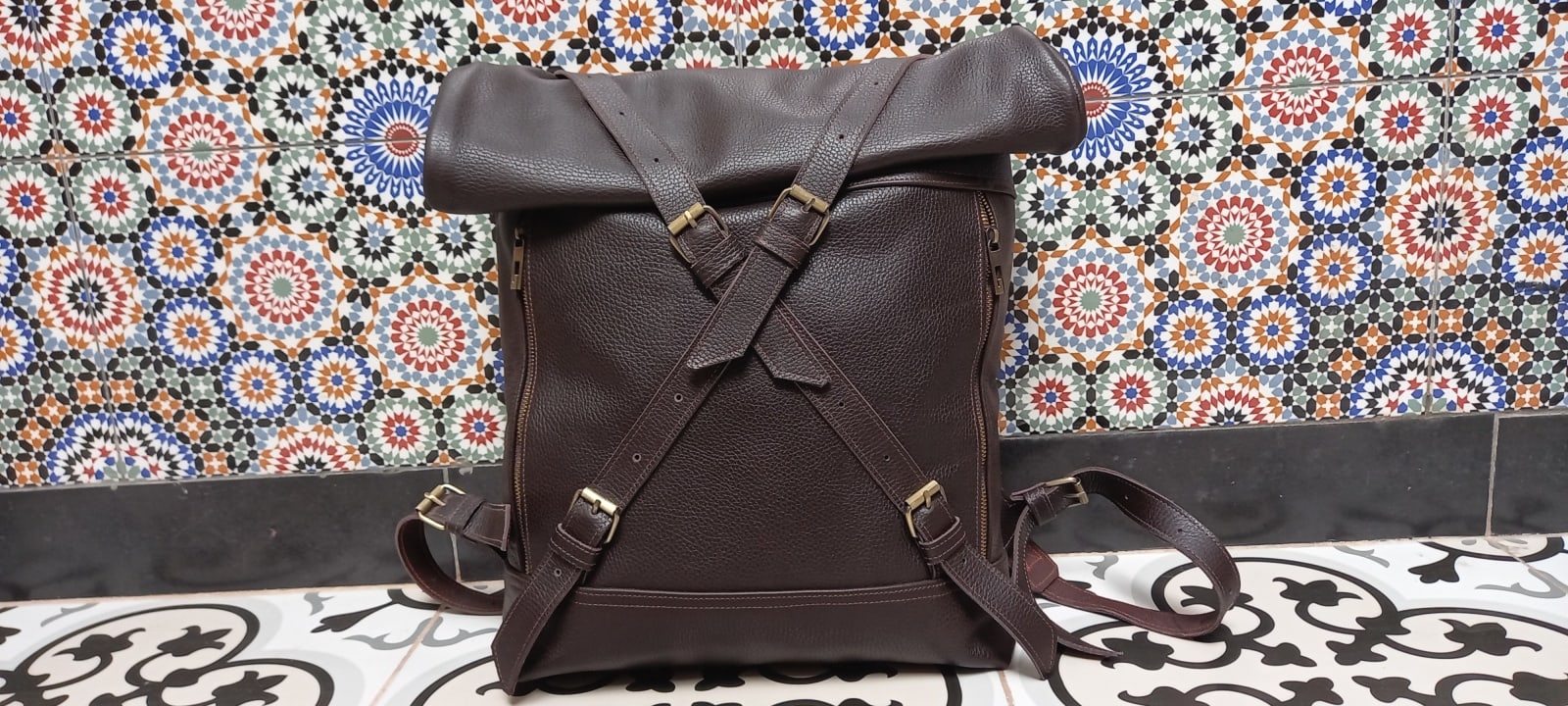  bag leather Brown Morocco