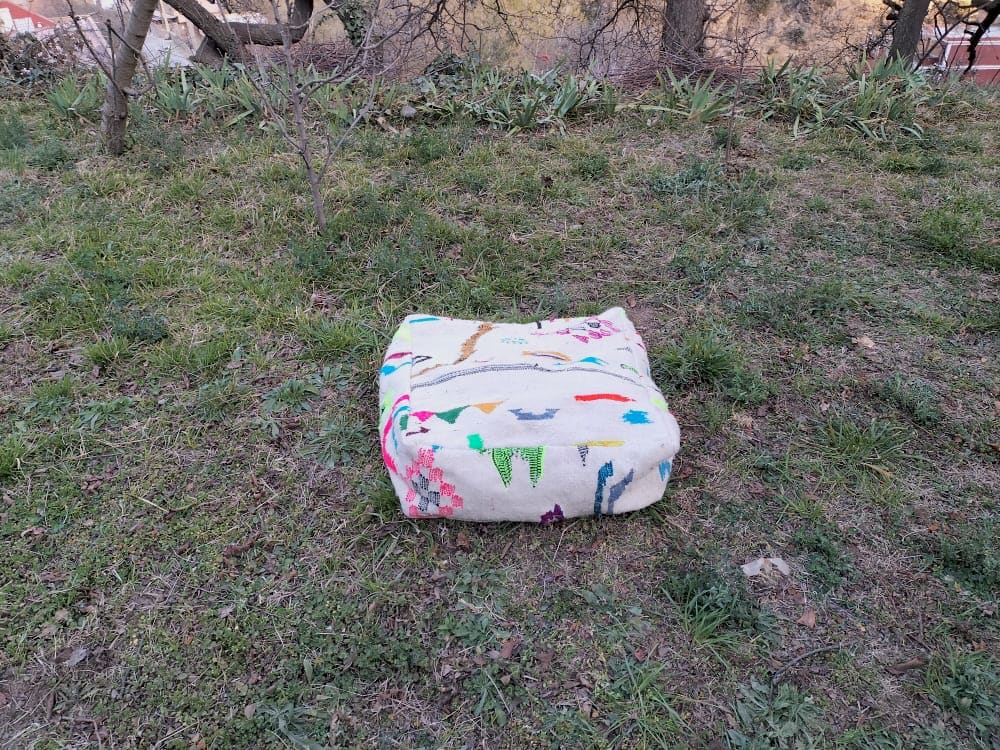  Handmade Pouf  Colored Morocco