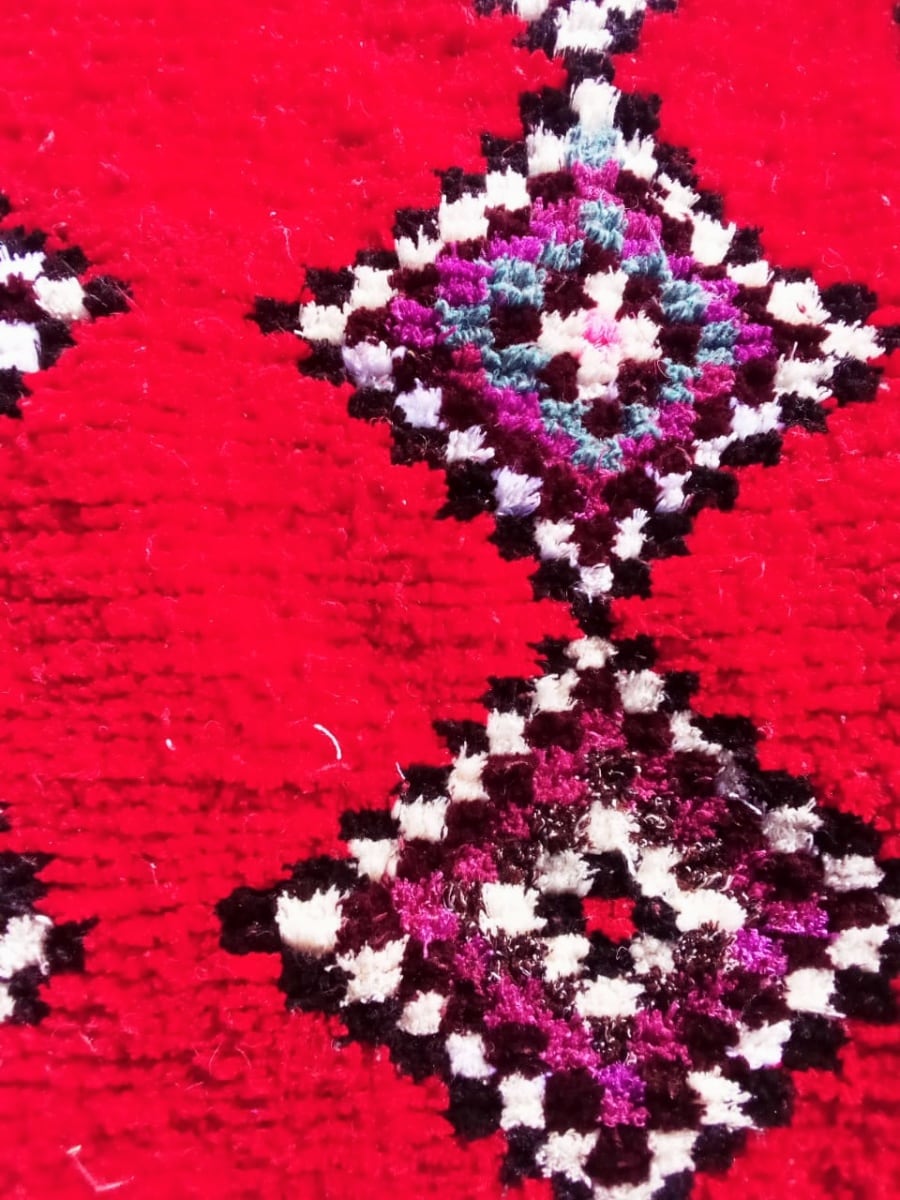  Beni Ourain Rug Wool  and Thread Colored Morocco