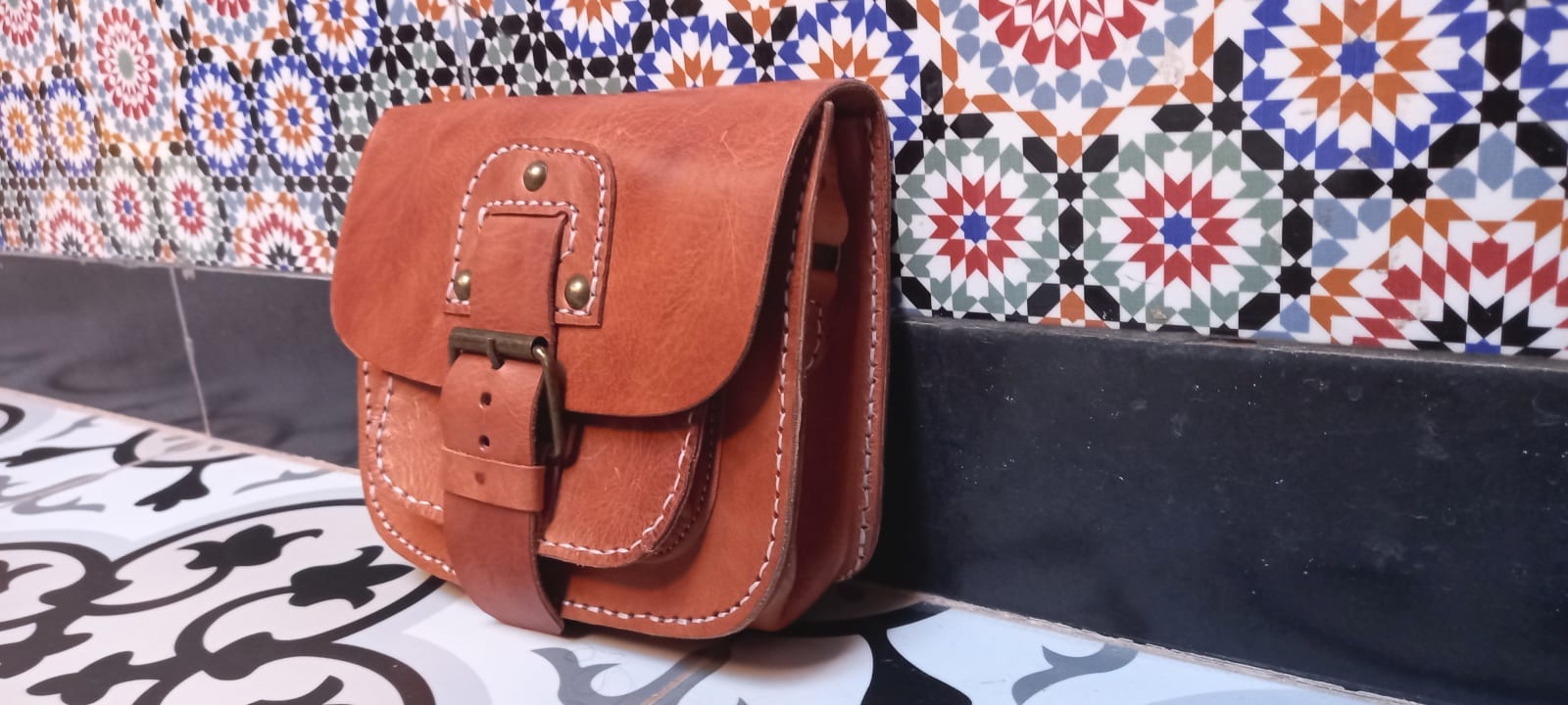  bag leather Orange Morocco