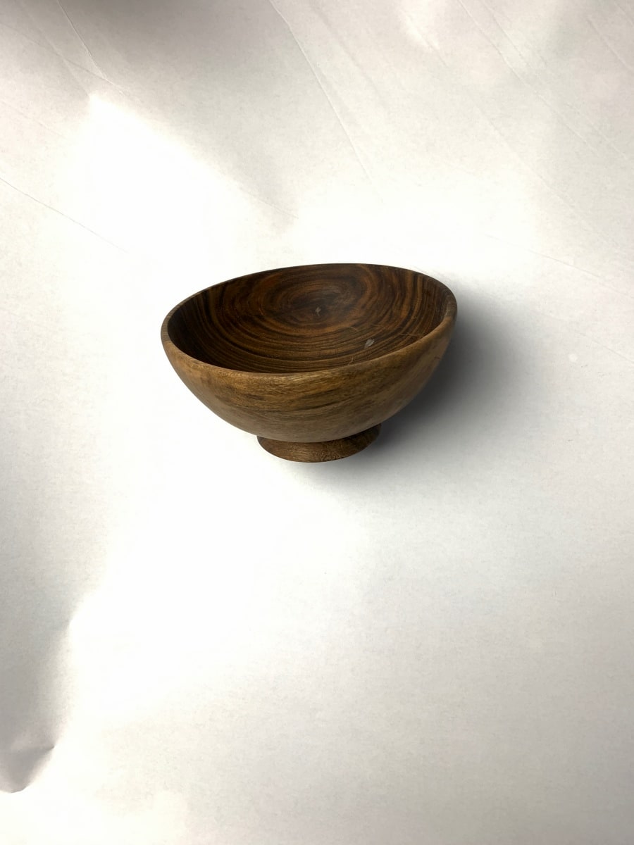  Hand Carved Bowl Walnut Wood Brown Morocco