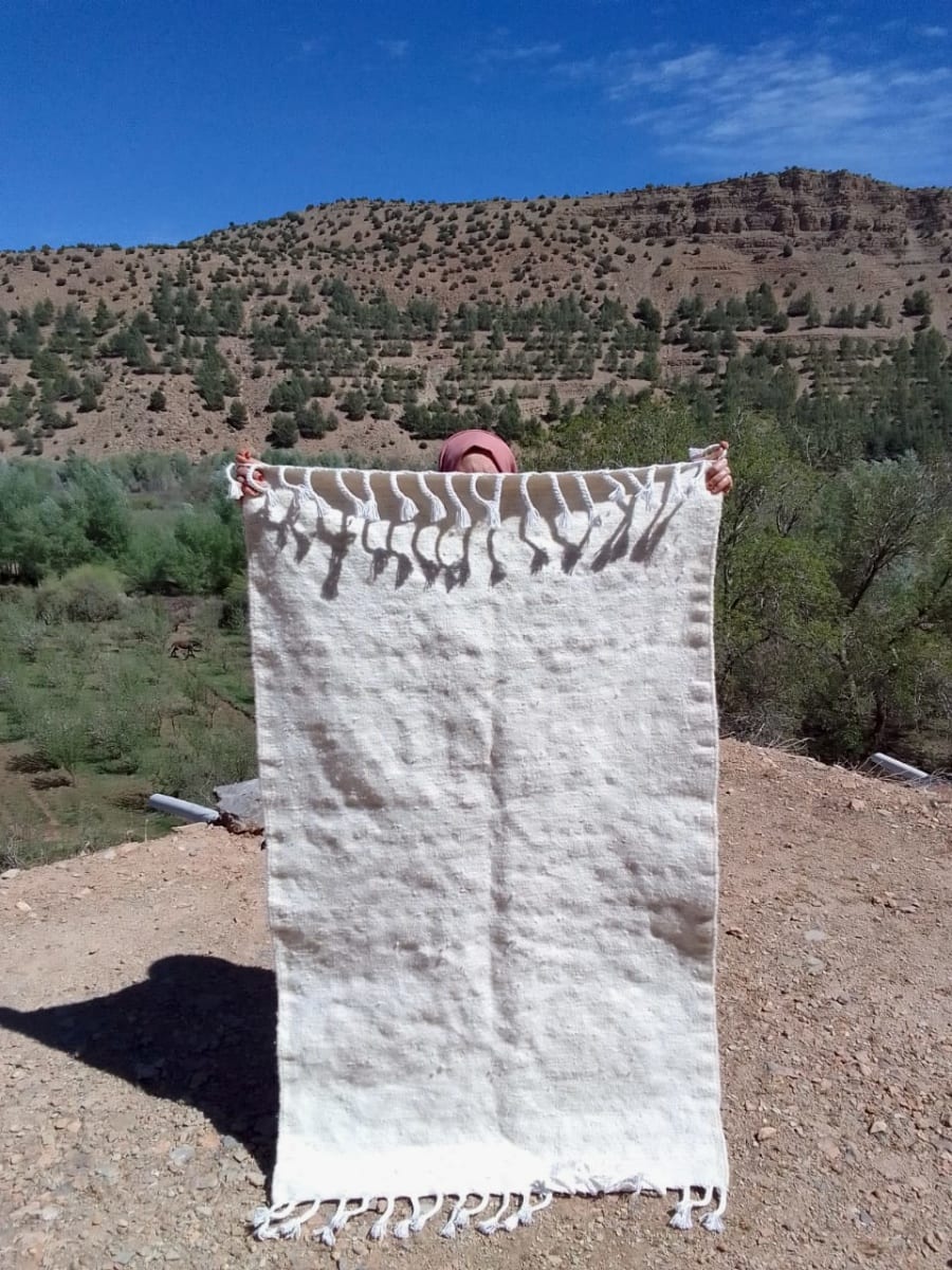  Rug  White Morocco