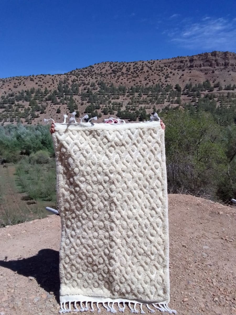  Rug  White Morocco