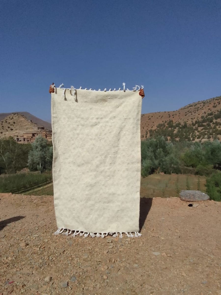  Rug  White Morocco
