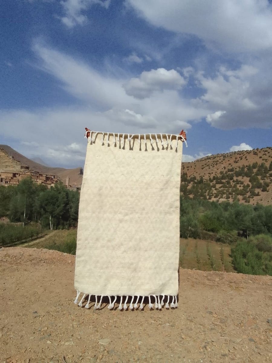  Rug  White Morocco