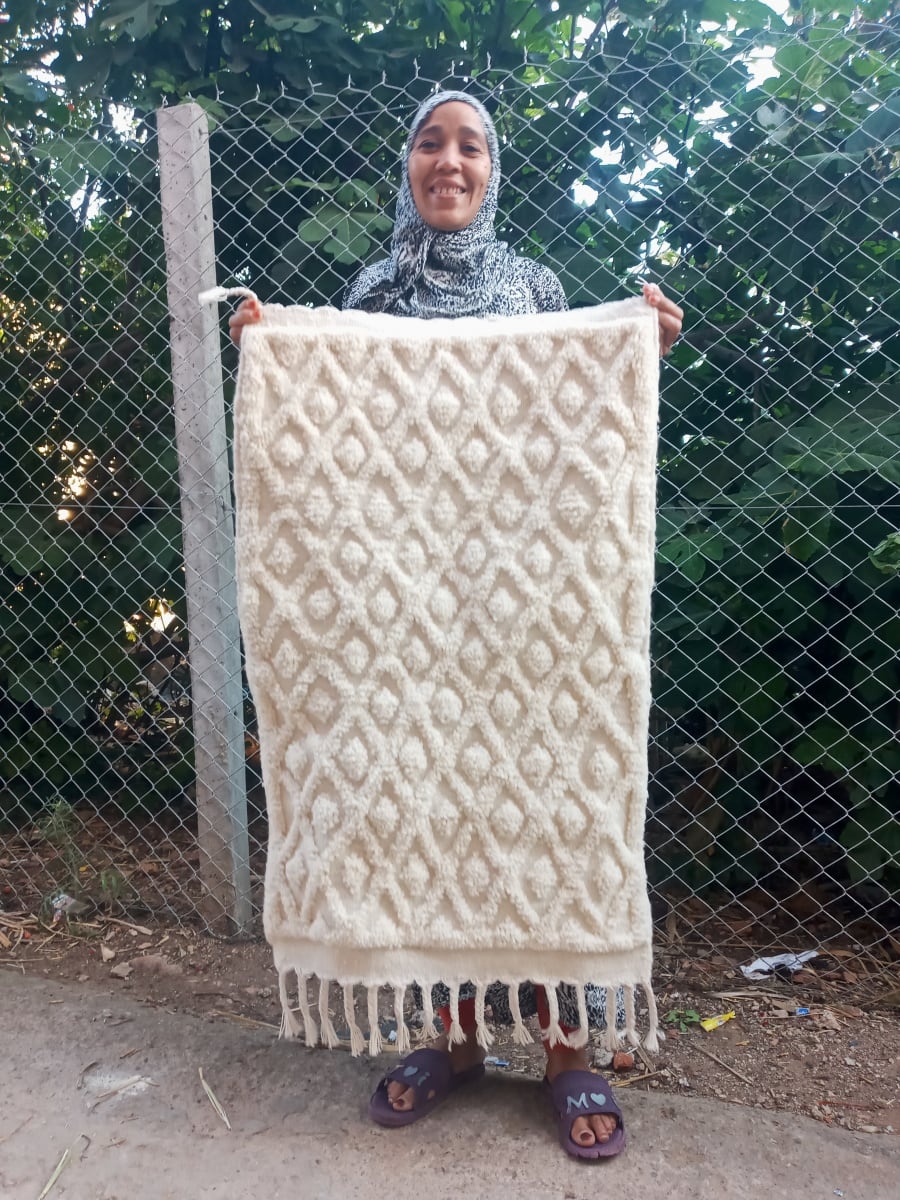  A rug  White Morocco