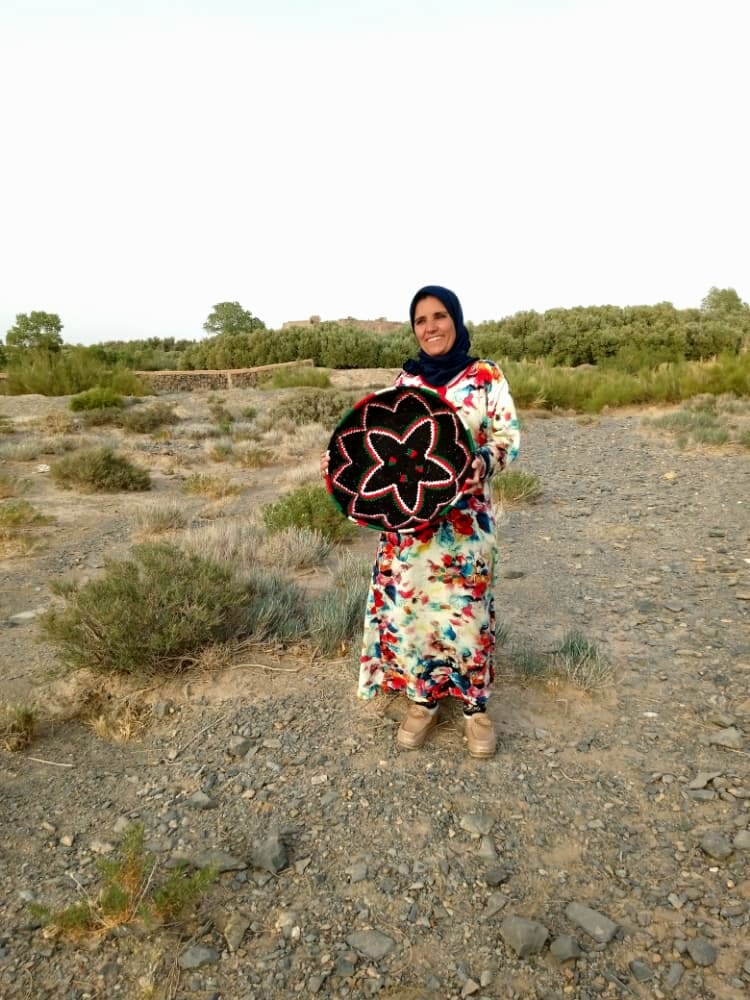  Basket Dyed Wool and Reed Colored Morocco