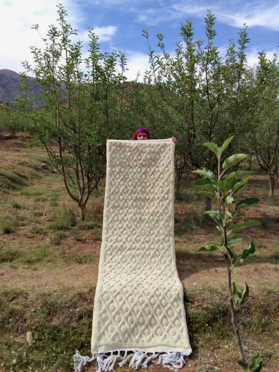  Rug  White Morocco