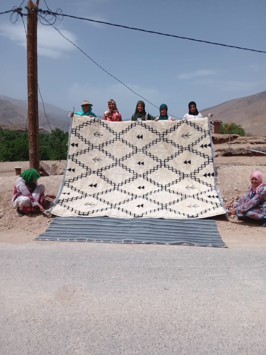  Beni Ourain Wool Black, White Morocco