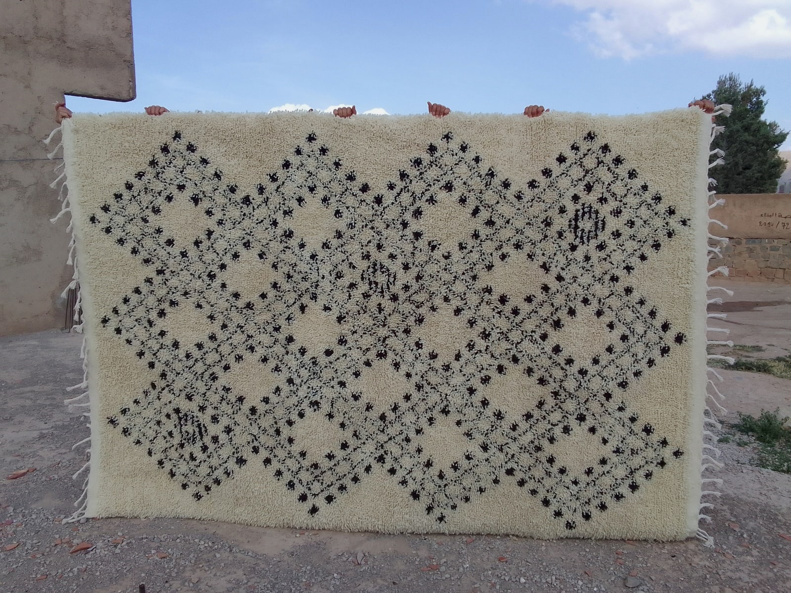  Pileknot Rug  Black, White Morocco
