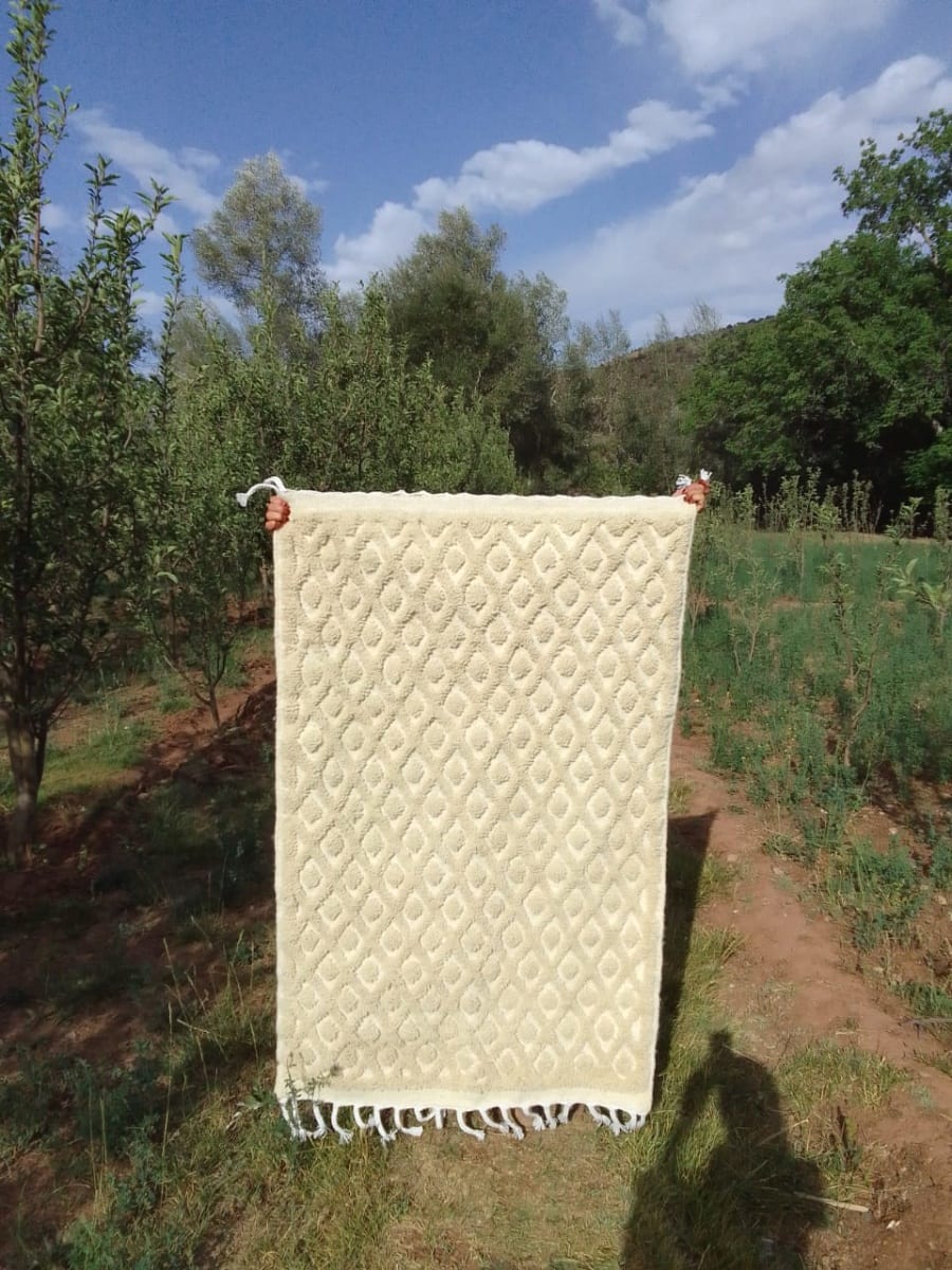  Rug  White Morocco