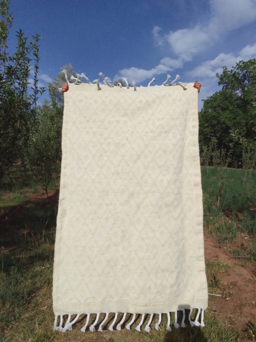  Rug  White Morocco