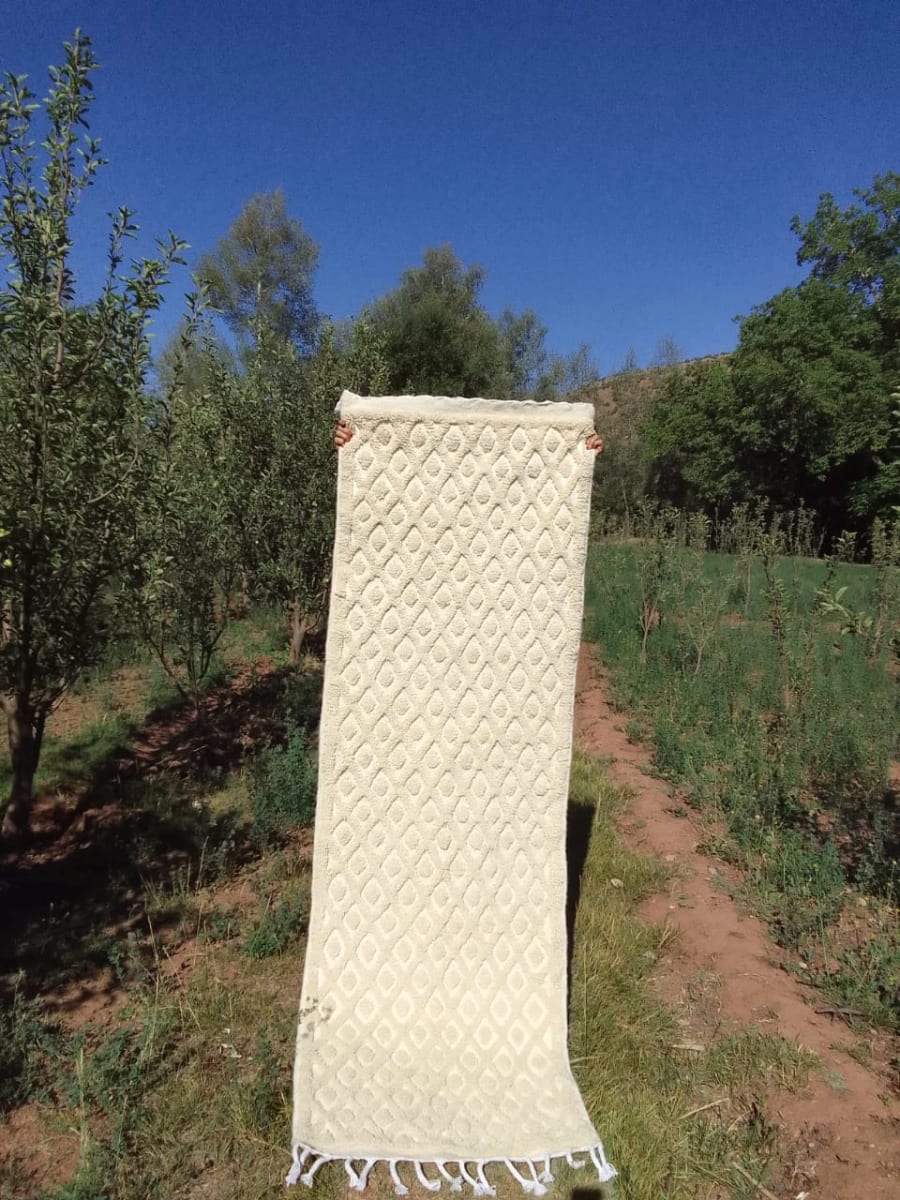  Rug  White Morocco