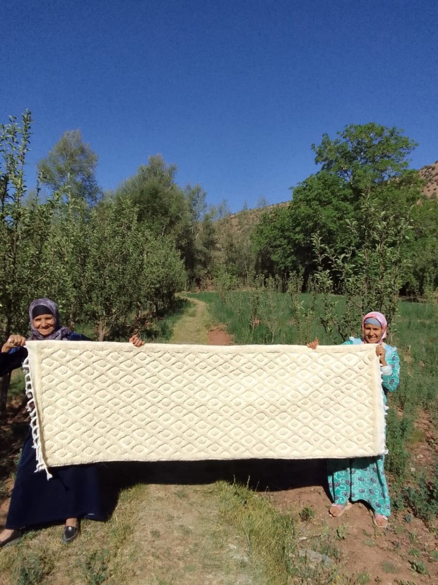  Rug  White Morocco