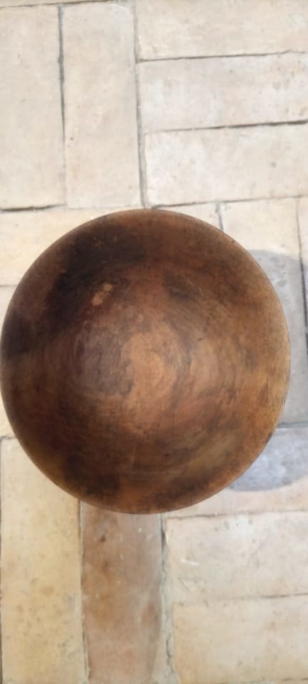  Hand Carved Bowl Walnut Wood Brown Morocco