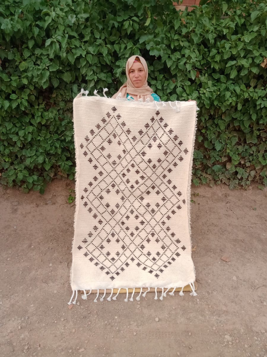  Beni Ourain rug  Black, White Morocco