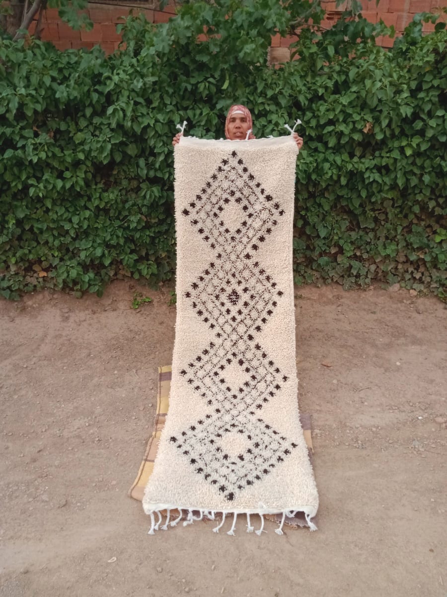  Beni Ourain rug  Black, White Morocco