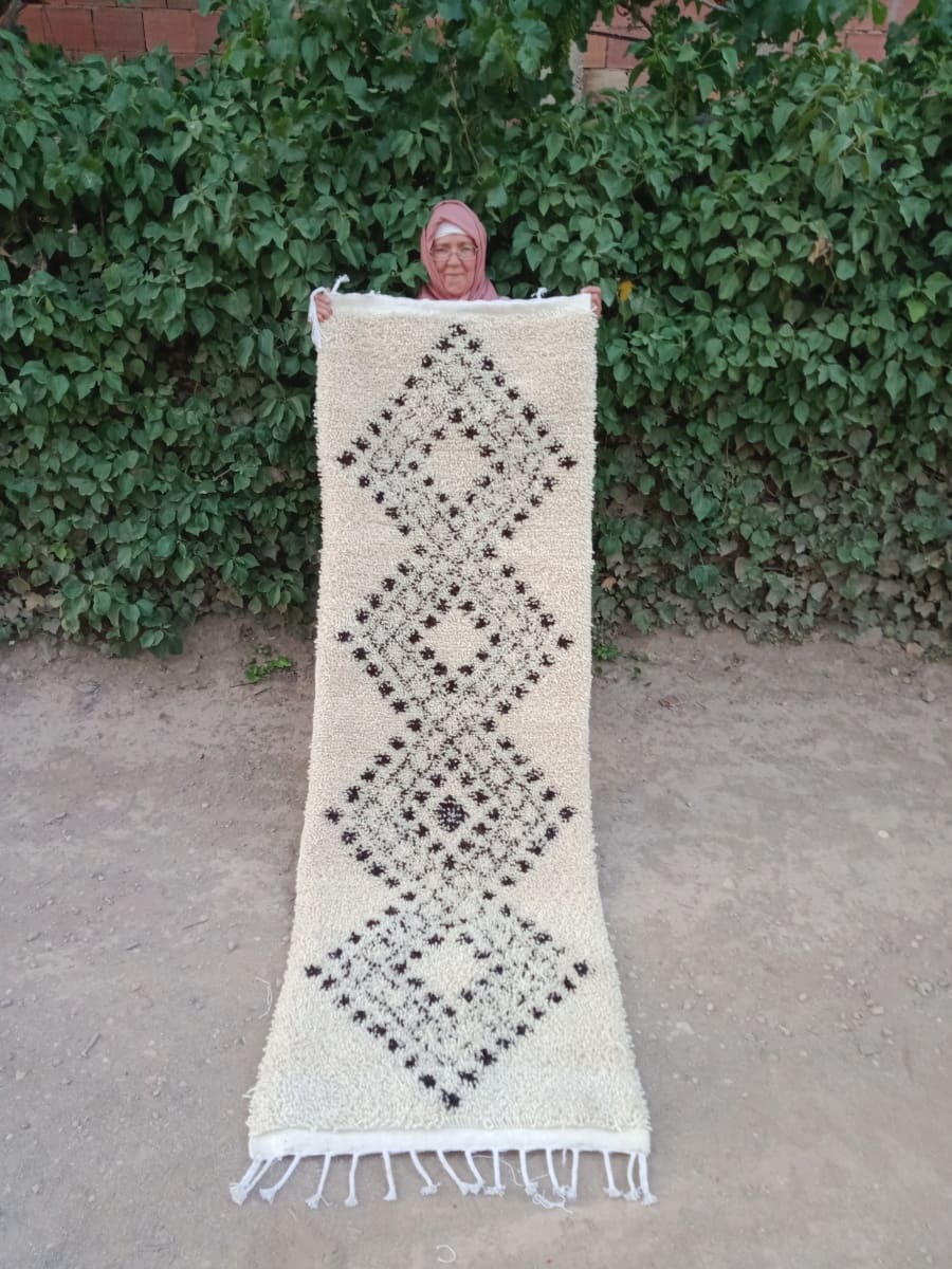  Beni Ourain rug  Black, White Morocco