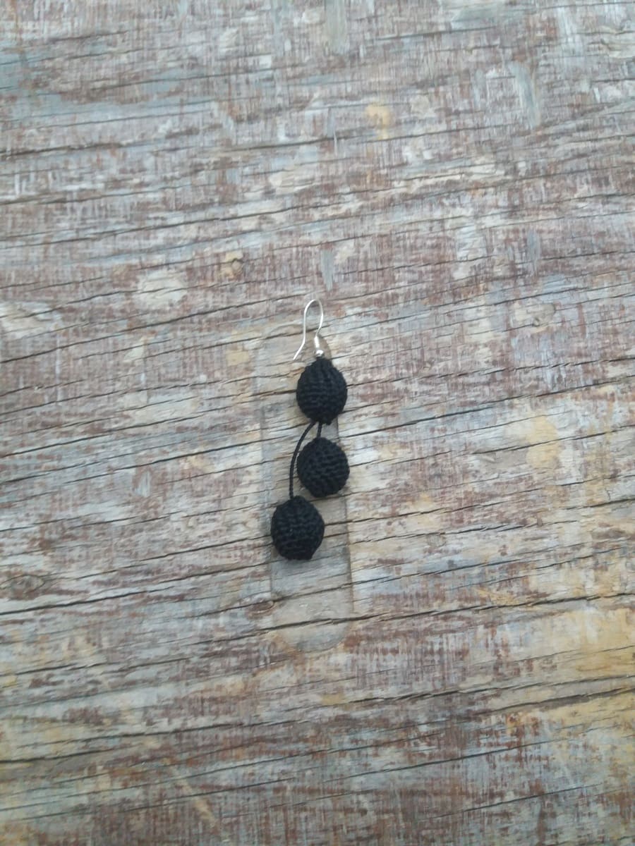 Ball and Button Earrings