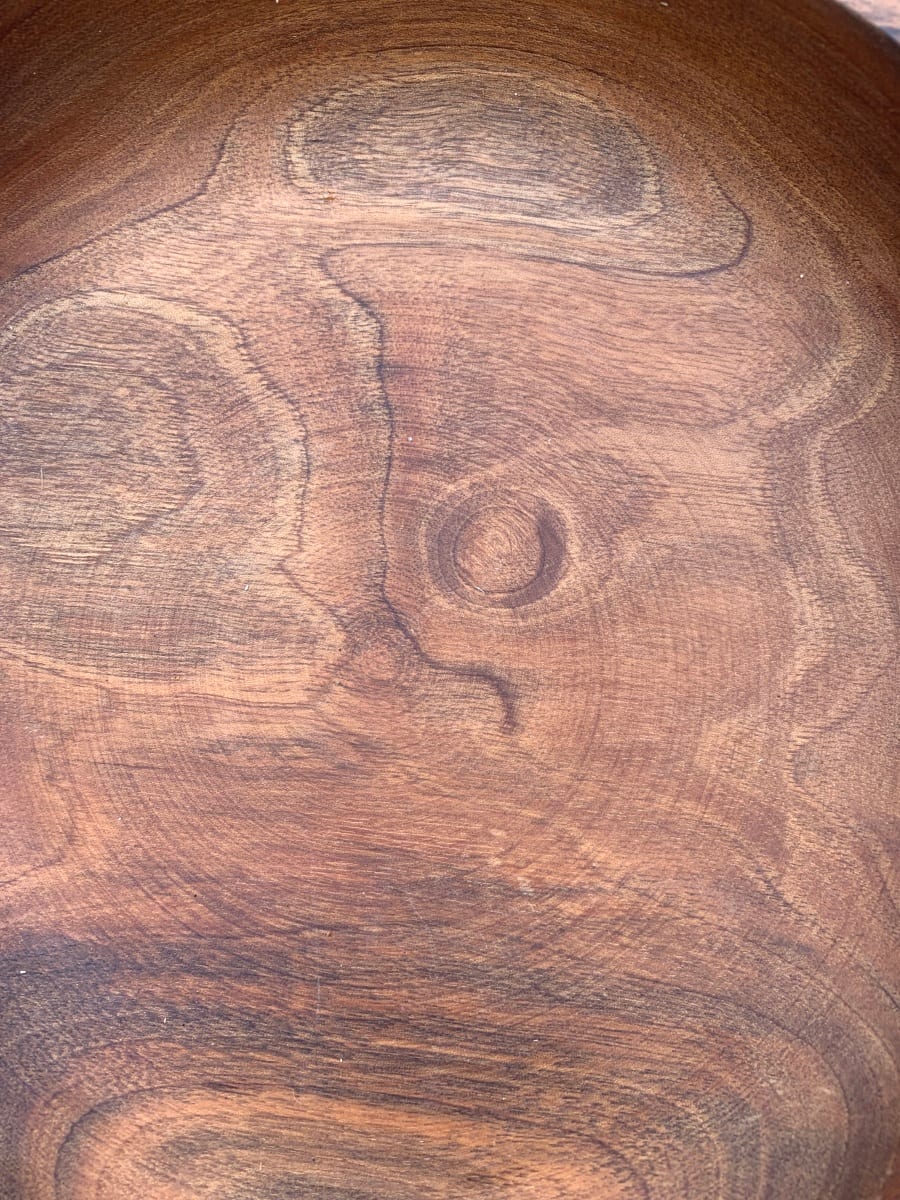  Hand Carved Bowl Walnut Wood Brown Morocco
