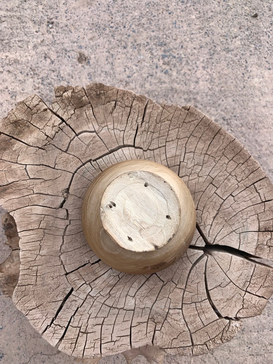  Hand Carved Bowl Walnut Wood Brown Morocco