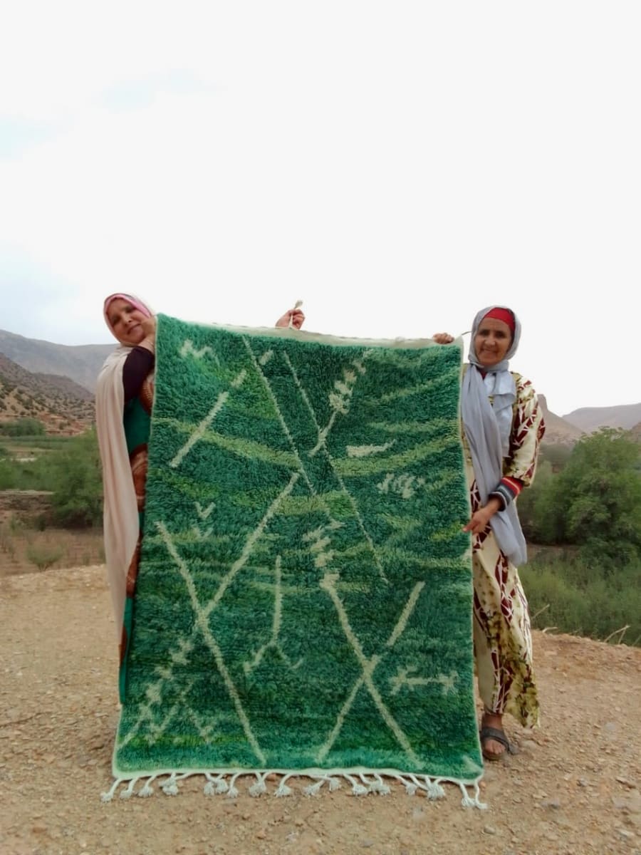  Rug  Green, White Morocco