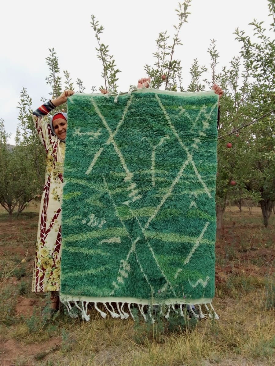  Rug  Green, White Morocco