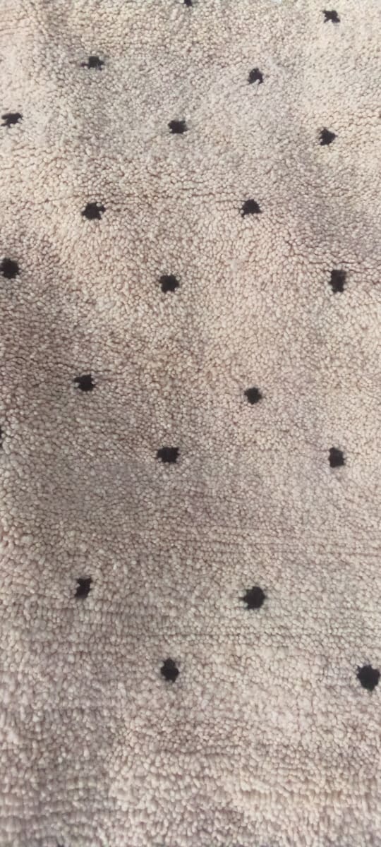  Beni Ourain Rug Wool  Black, White Morocco