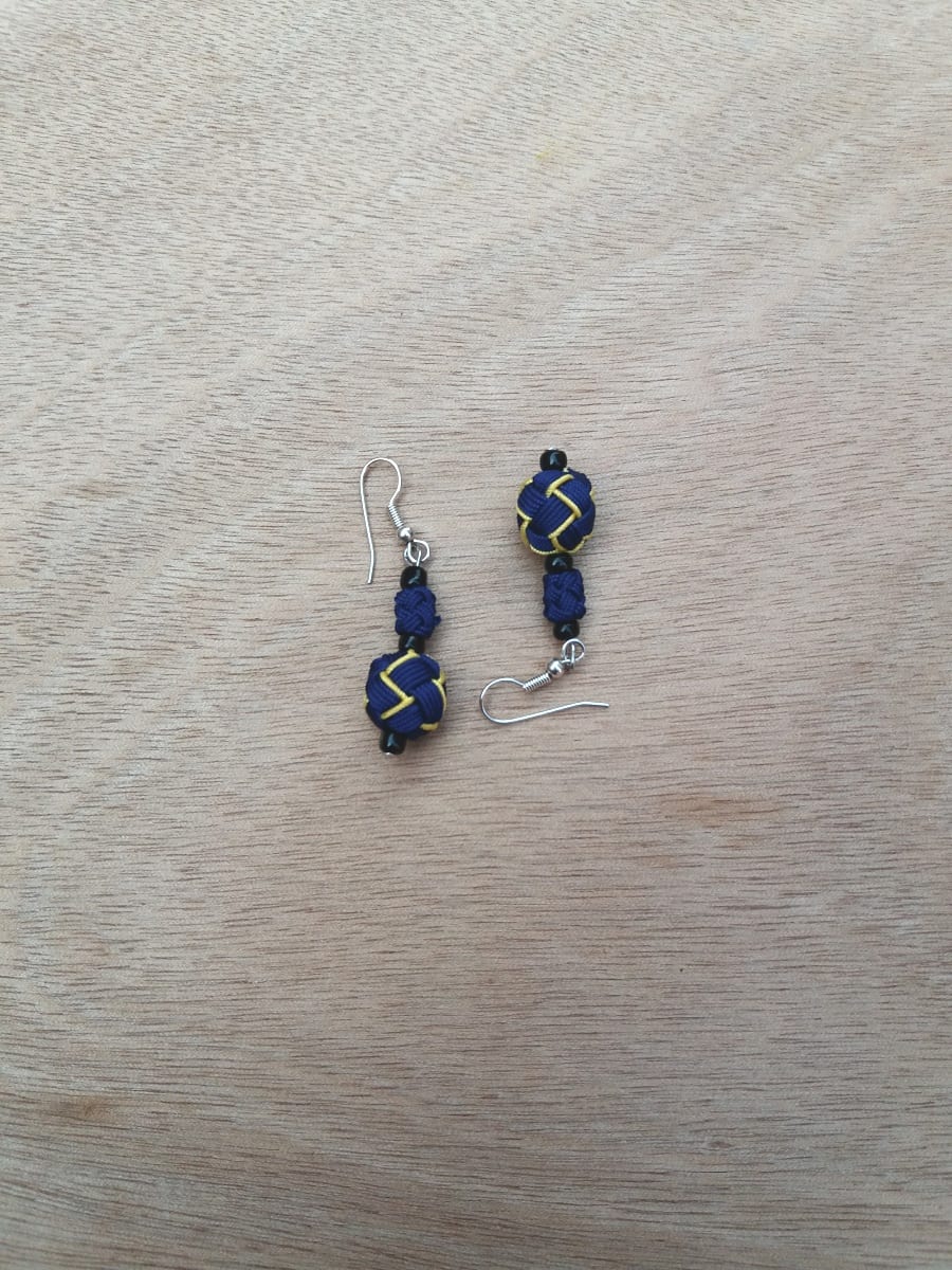 Ball and Button Earrings