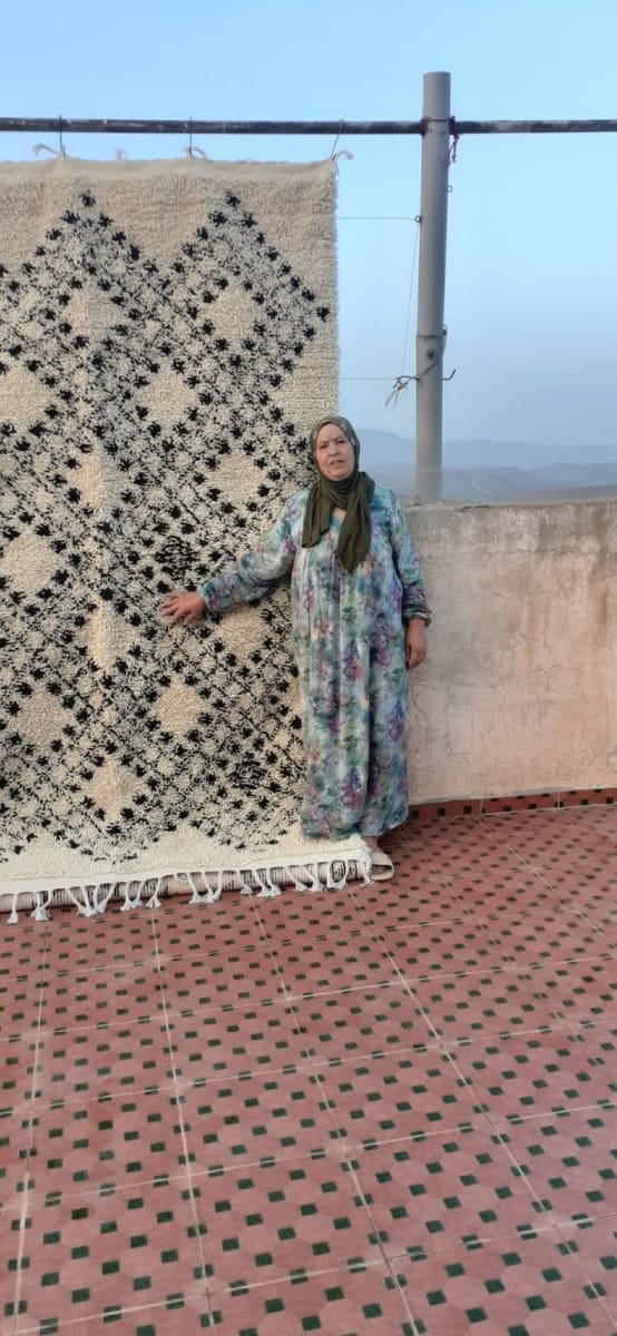  Pile Knot  Black, White Morocco
