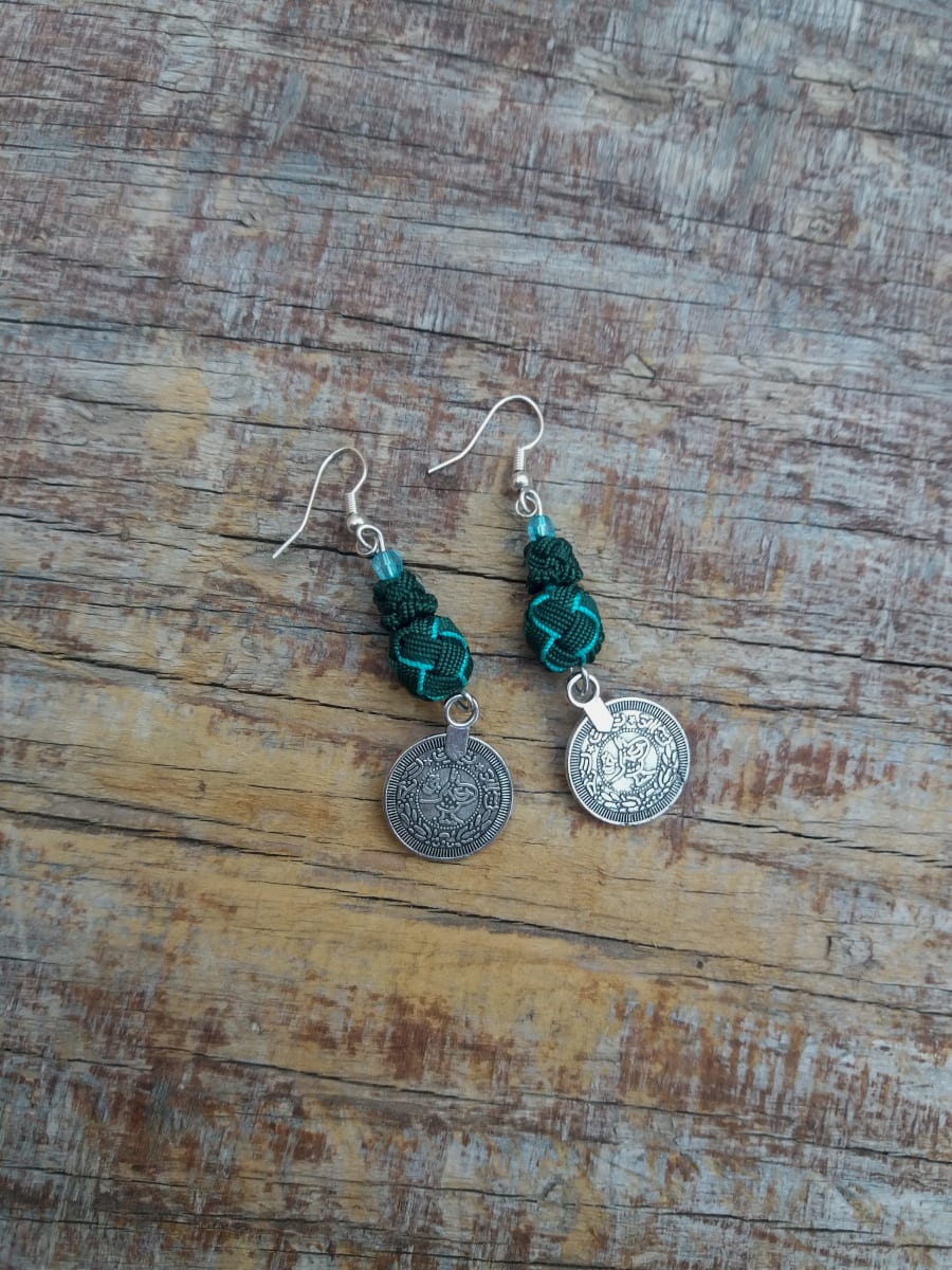 Button Dangle Earrings