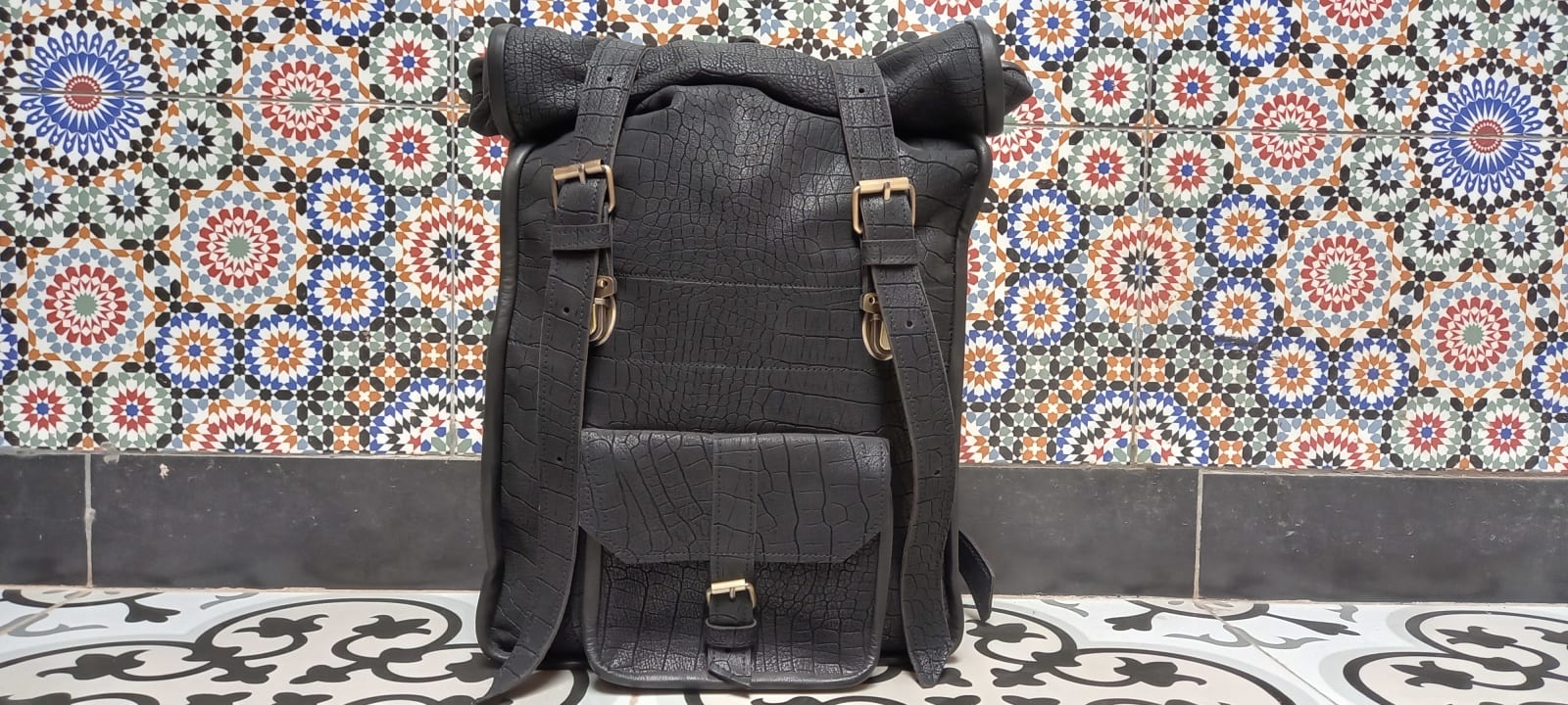  bag leather Black Morocco