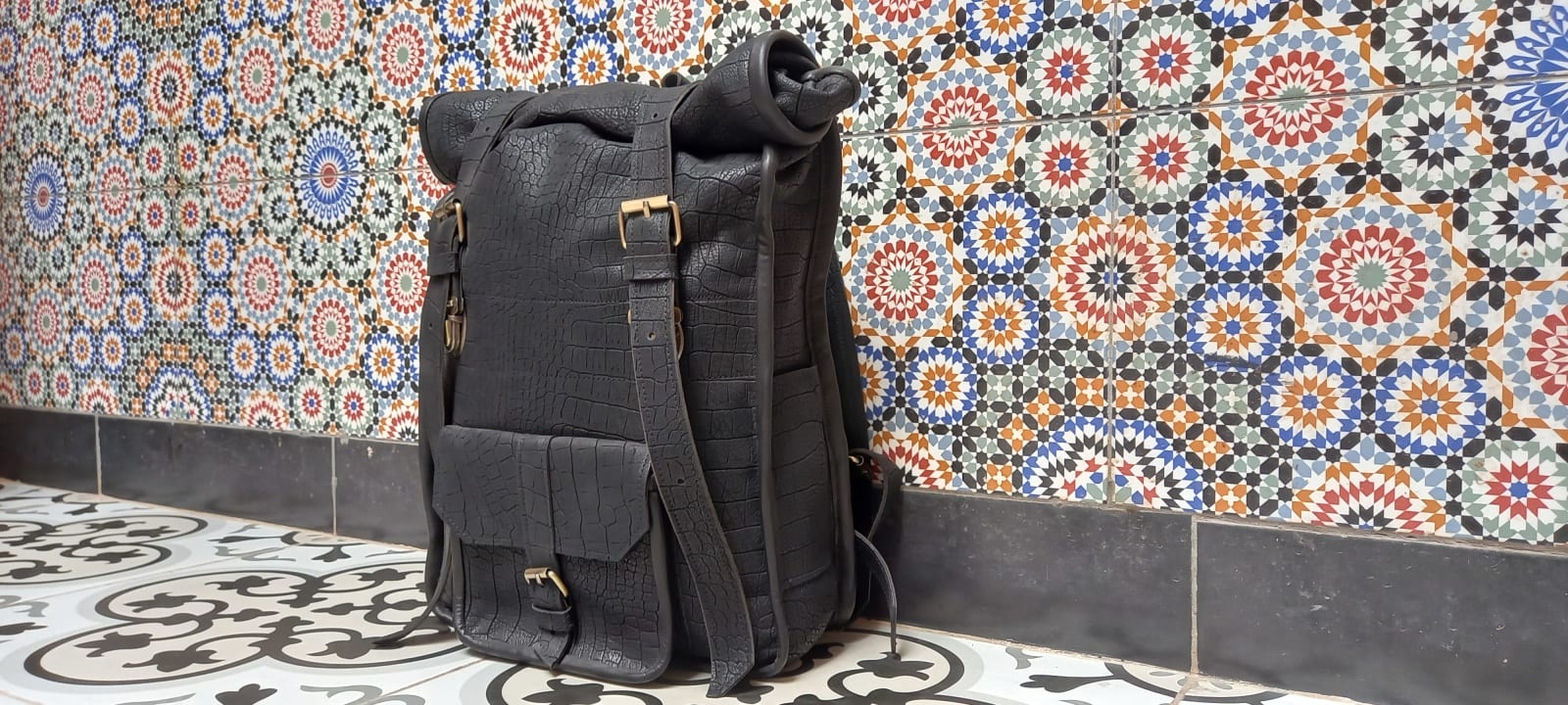  bag leather Black Morocco