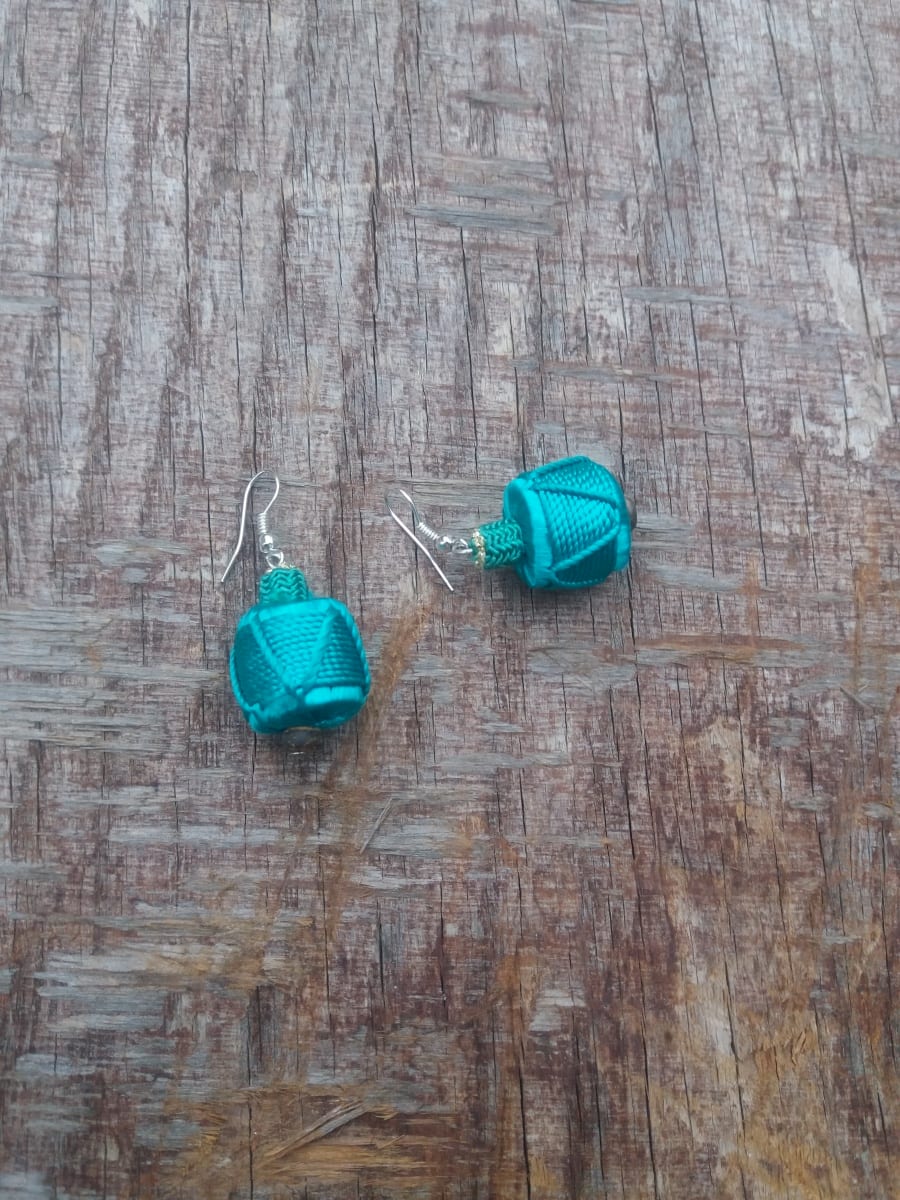 Ball and Button Earrings