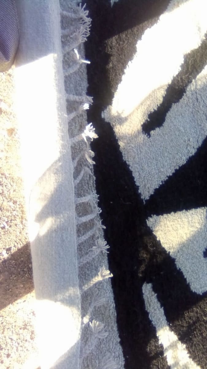  Pileknot Rug  Black, White Morocco