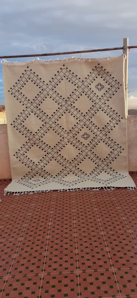  Pile Knot  Black, White Morocco