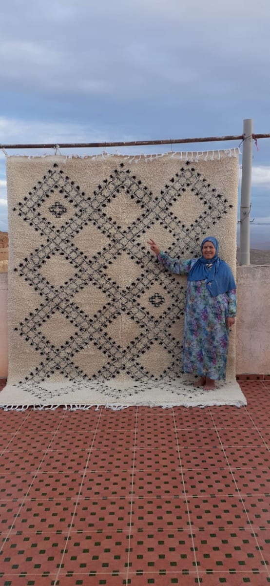  Pile Knot  Black, White Morocco