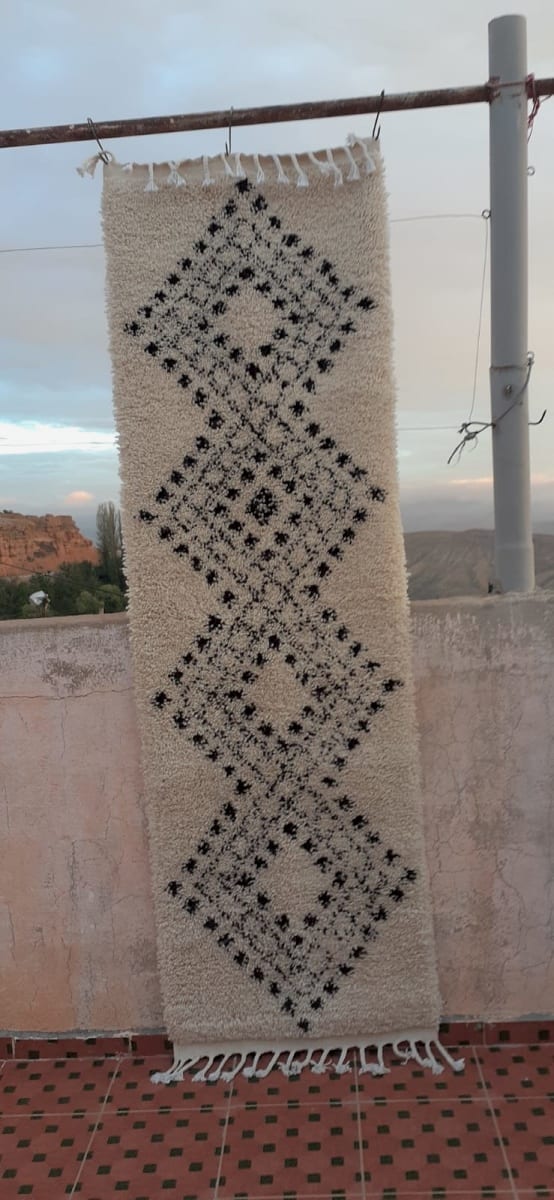  Pile Knot  Black, White Morocco